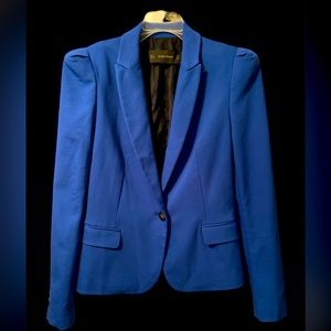 Zara basics royal blue puff shoulder blazer. Womens small